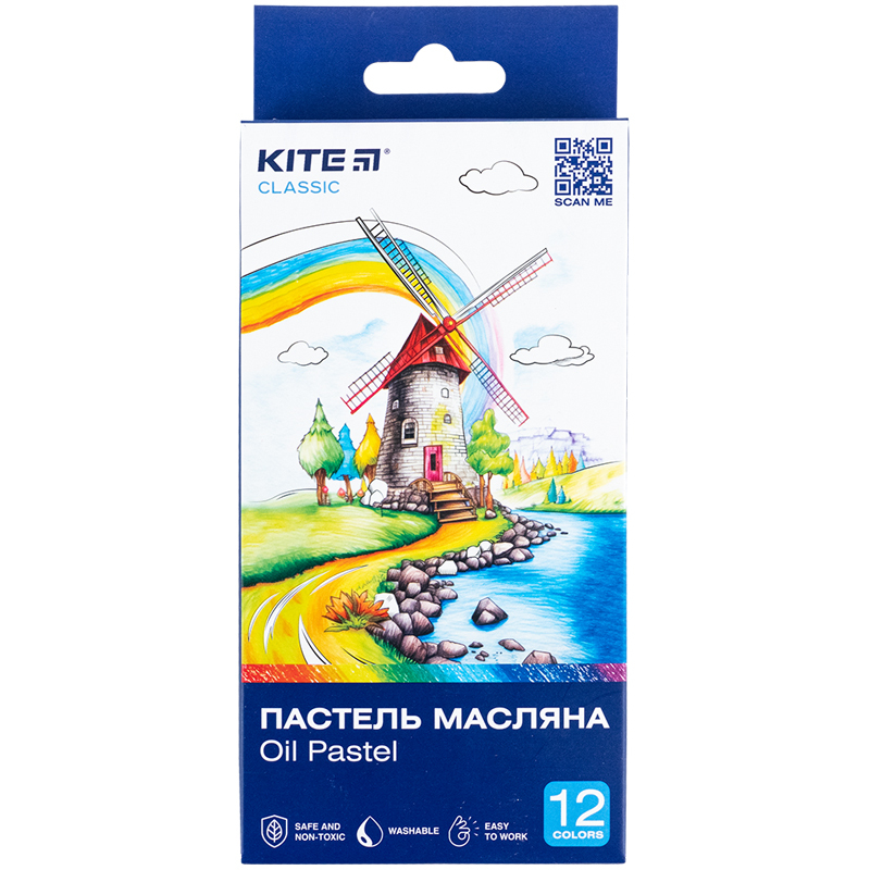 Пастель масляна. 12 кол. Kite 071