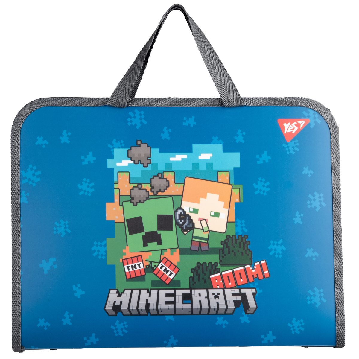 Папка-портфель пластиковий на блискавці з ручками А4. Minecraft Alex. Yes 492237