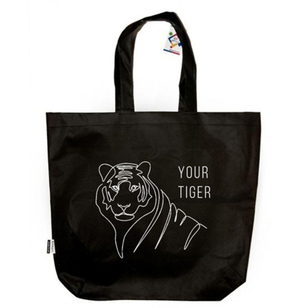 Екосумка-шопер чорна з малюнком Your Tiger 4profi 23723