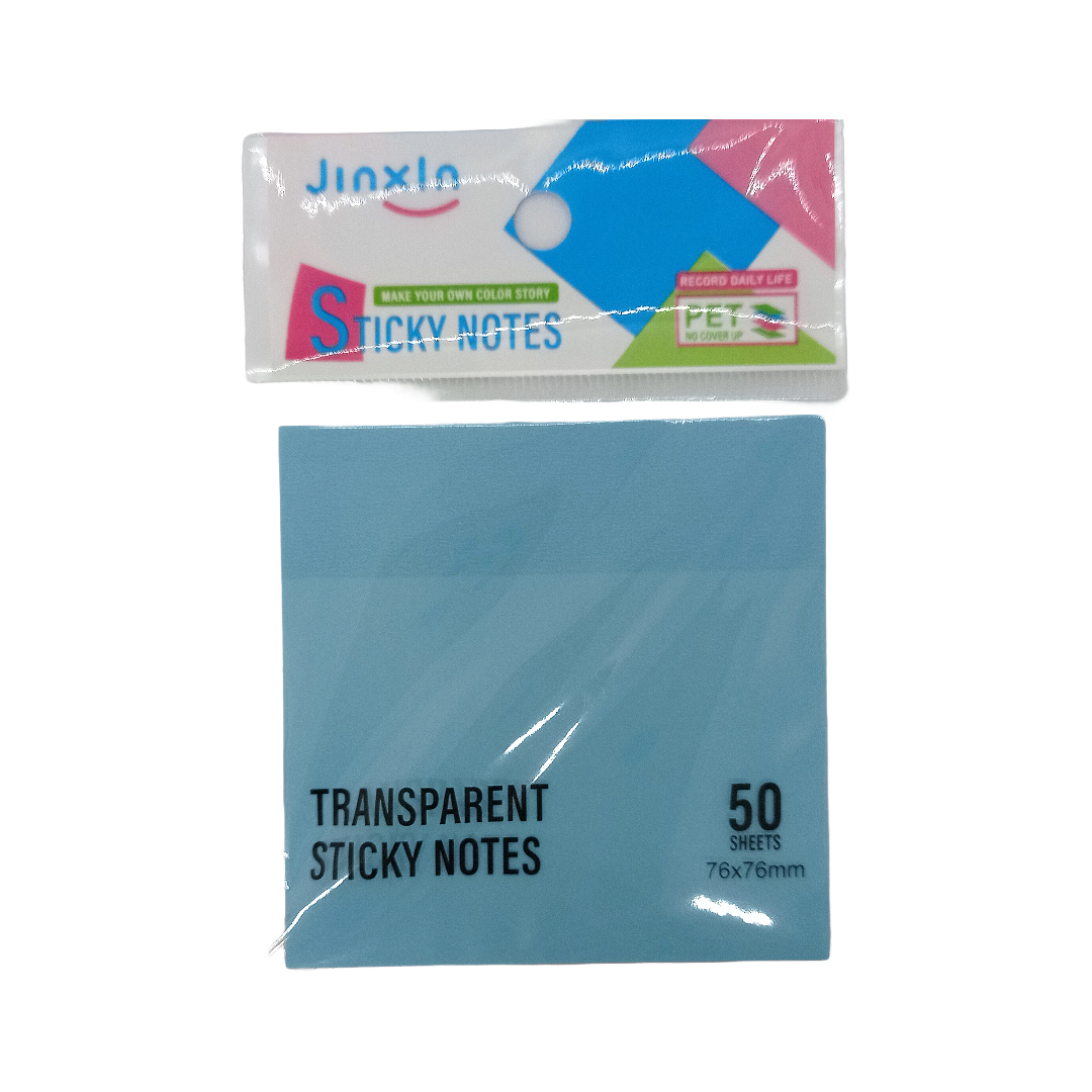 Стікери прозорі 76*76*50арк, пластикові, багаторазові 71-1