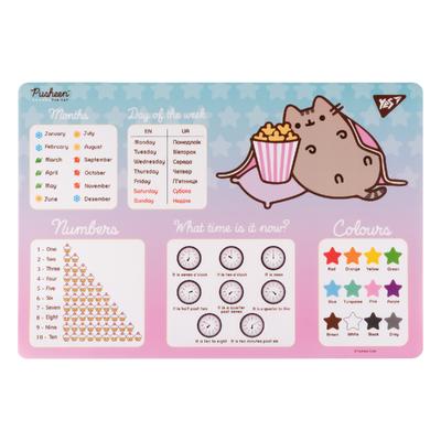 Килимок- підложка для дитячої творчості. Pusheen. англ. мова 492260