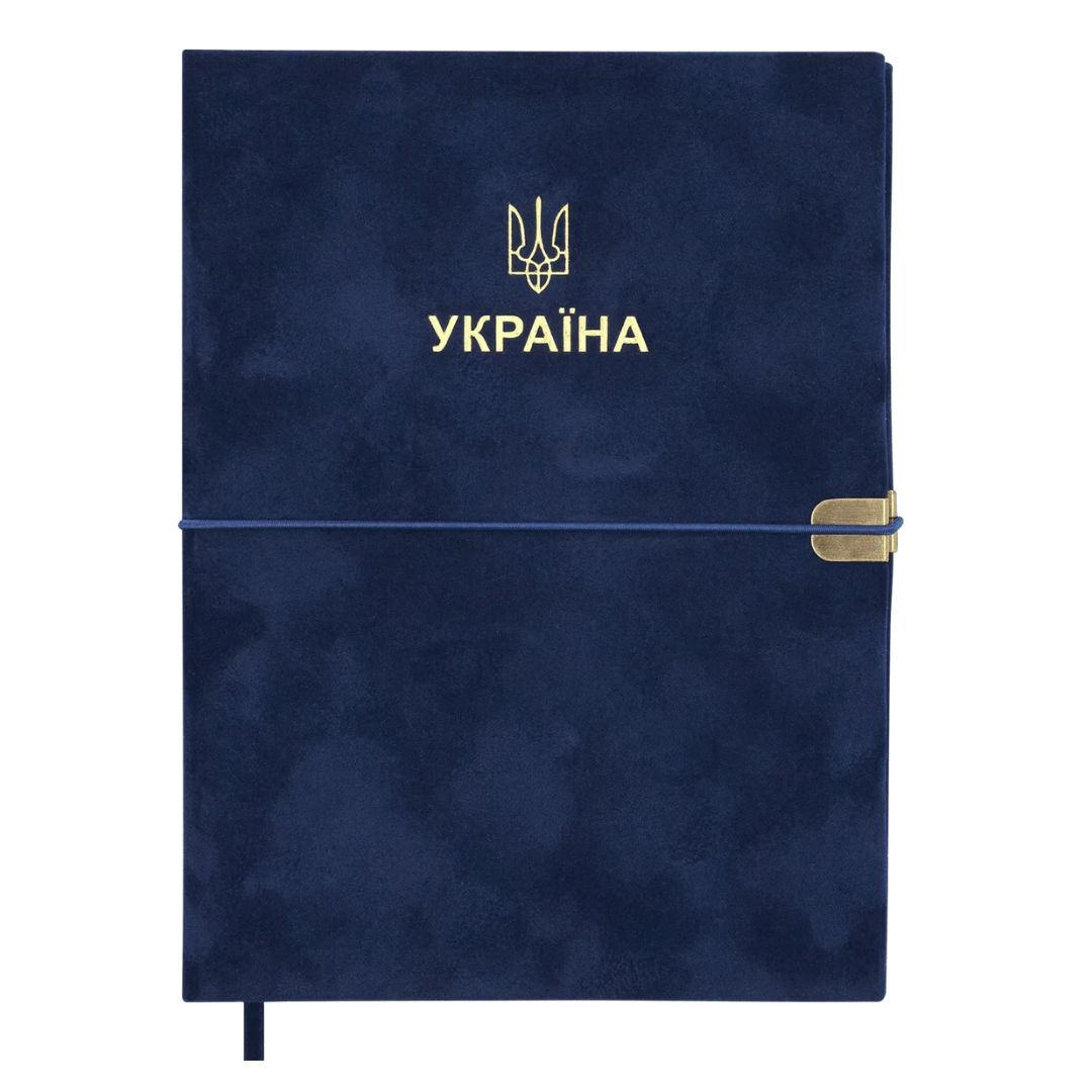 Блокнот діловий А5 датований PATRIOT VELOUR. синій. 2026. BUROMAX 21133-02