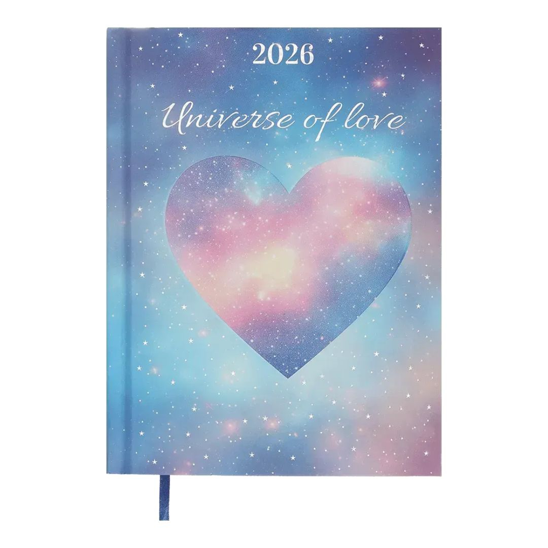 Блокнот діловий А5 датований ROMANTIC 2026. бірюзовий. ВUROMAX 2170-06