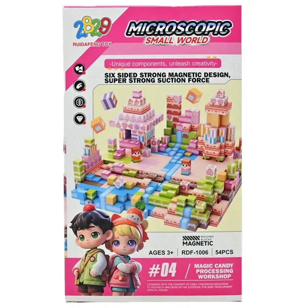 Конструктор магнітний 54дет. Цукерки. Microscopic 1006