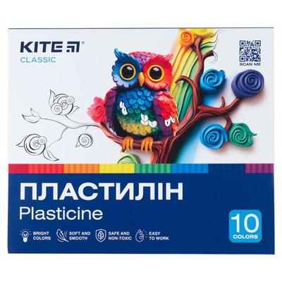 Пластилін дитячий 10 кольорів. Kite Classic К-084