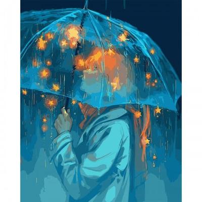Картина по номерах з підсвіткою. Зірки під дощем. 40*50м. Santi 955429