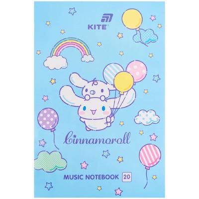 Зошит для нот А4. 20 аркушів. Cinnamoroll. Kite 26-404