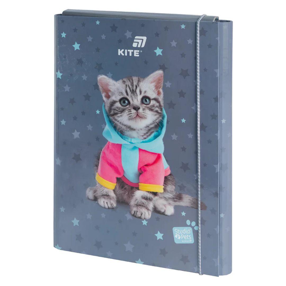 Папка для праці А4 на гумках. Studio Pets. Kite 25-213