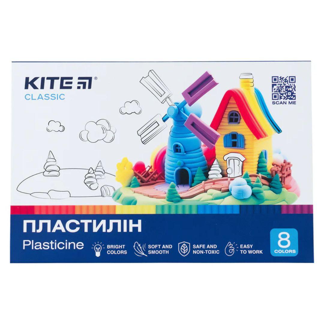 Пластилін дитячий 8 кольорів. Kite Classic К-082