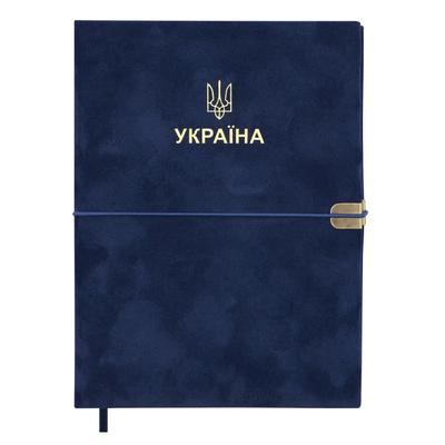 Блокнот діловий А5 датований PATRIOT VELOUR. синій. 2026. BUROMAX 21133-02