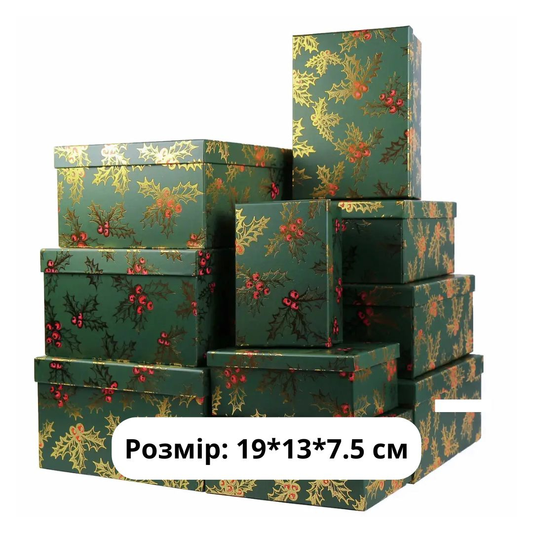 Коробка 18х12х7см. новорічне асорті 3001