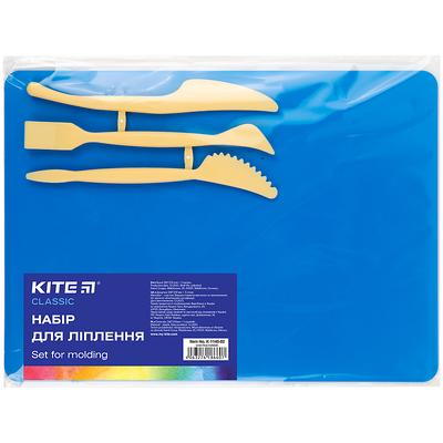 Дошка для пластиліну В5 (25*18)+стеки, пластик, синій. Kite 1140-02