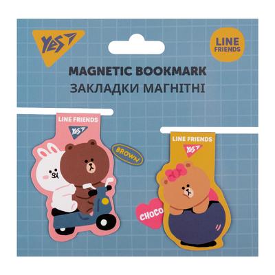 Закладки магнітні 2шт. Line Friends. Yes 707825