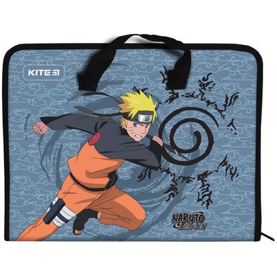 Папка-портфель А4 на блискавці, 1 відділення. Naruto. Kite. 23-202