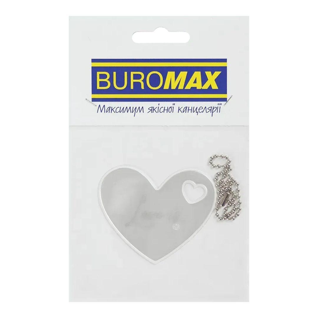 Брелок світловідбиваючий-флікер. Серце. BUROMAX 9701