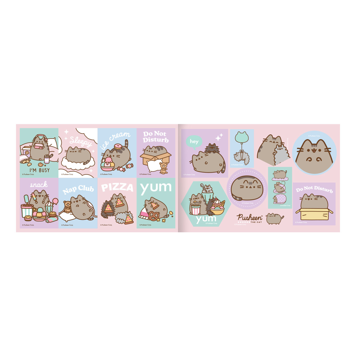Розмальовка А4 12стор. Pusheen з наліпками. YES 743223