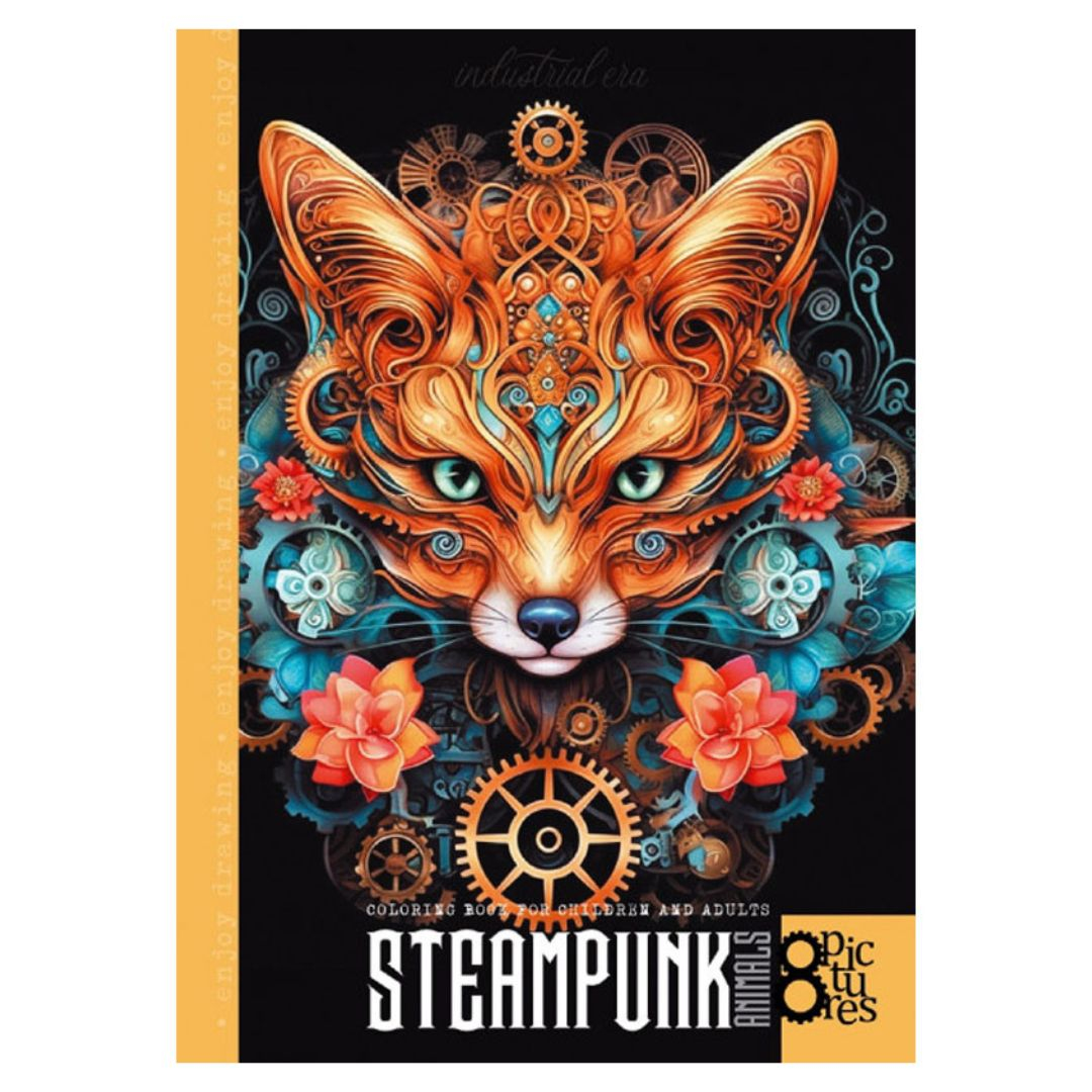 Розмальовка Steampunk style Лис 8 арк. Фреш 23370