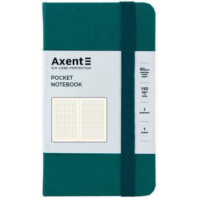 Блокнот А6. 96 аркушів, клітинка, PARTNER. Смарагд. AXENT. 8301-31