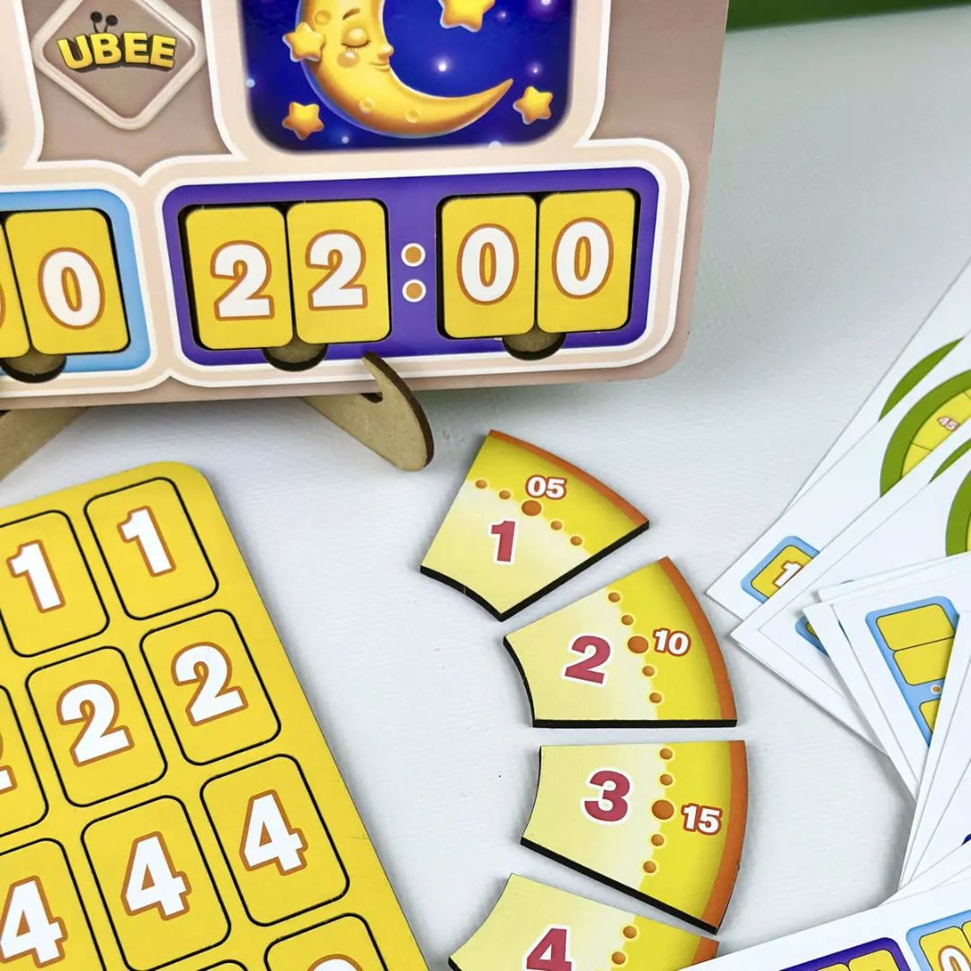Дерев'яна іграшка Годинник - Вчимо час 32*23*0,6см Ubee 279
