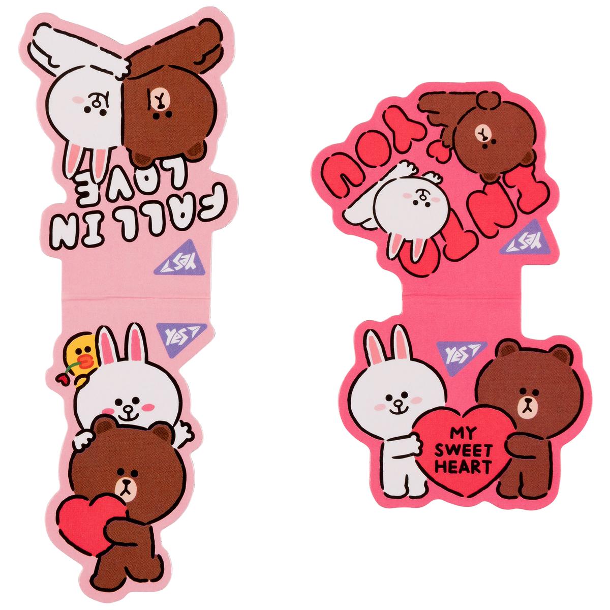 Закладки магнітні 2шт. Line Friends Sweet heart. Yes 708107