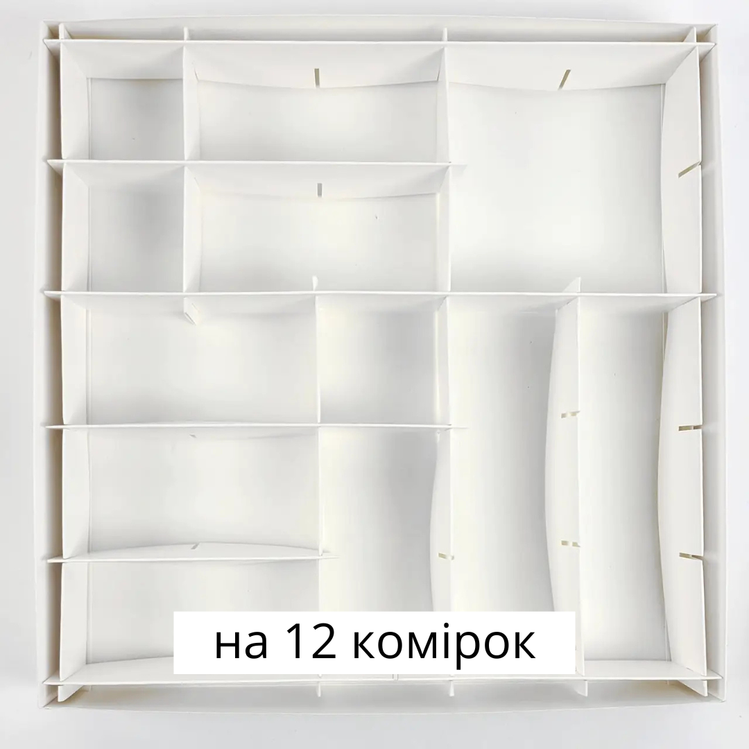 Адвент коробка подарункова складна 12 комірок. З новим роком 0759