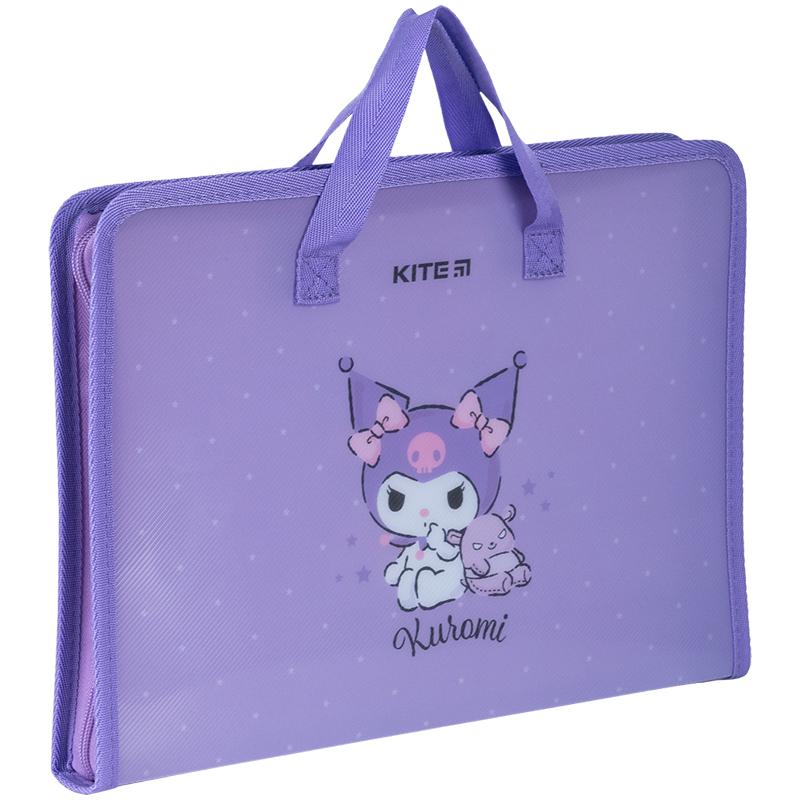 Папка-портфель на блискавці 1 відділення. Kuromi. Kite 24-202