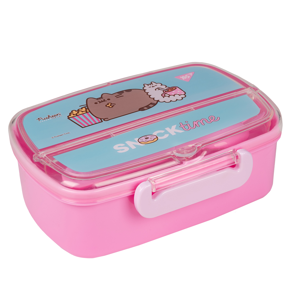 Ланчбокс 750мл. рожевий з приладдям. Pusheen. Yes 708161