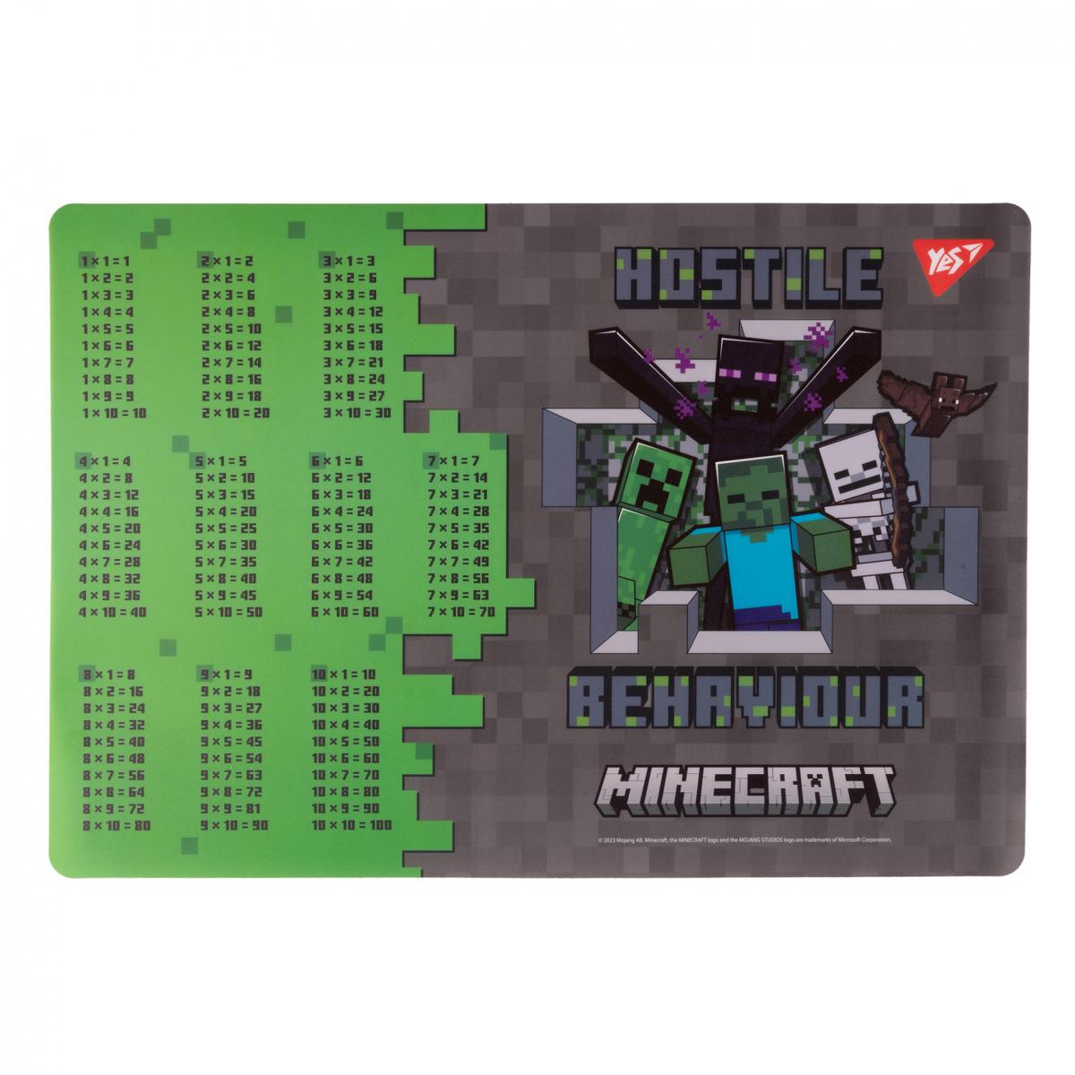 Килимок- підложка для дитячої творчості. Minecraft. табличка множення 492249