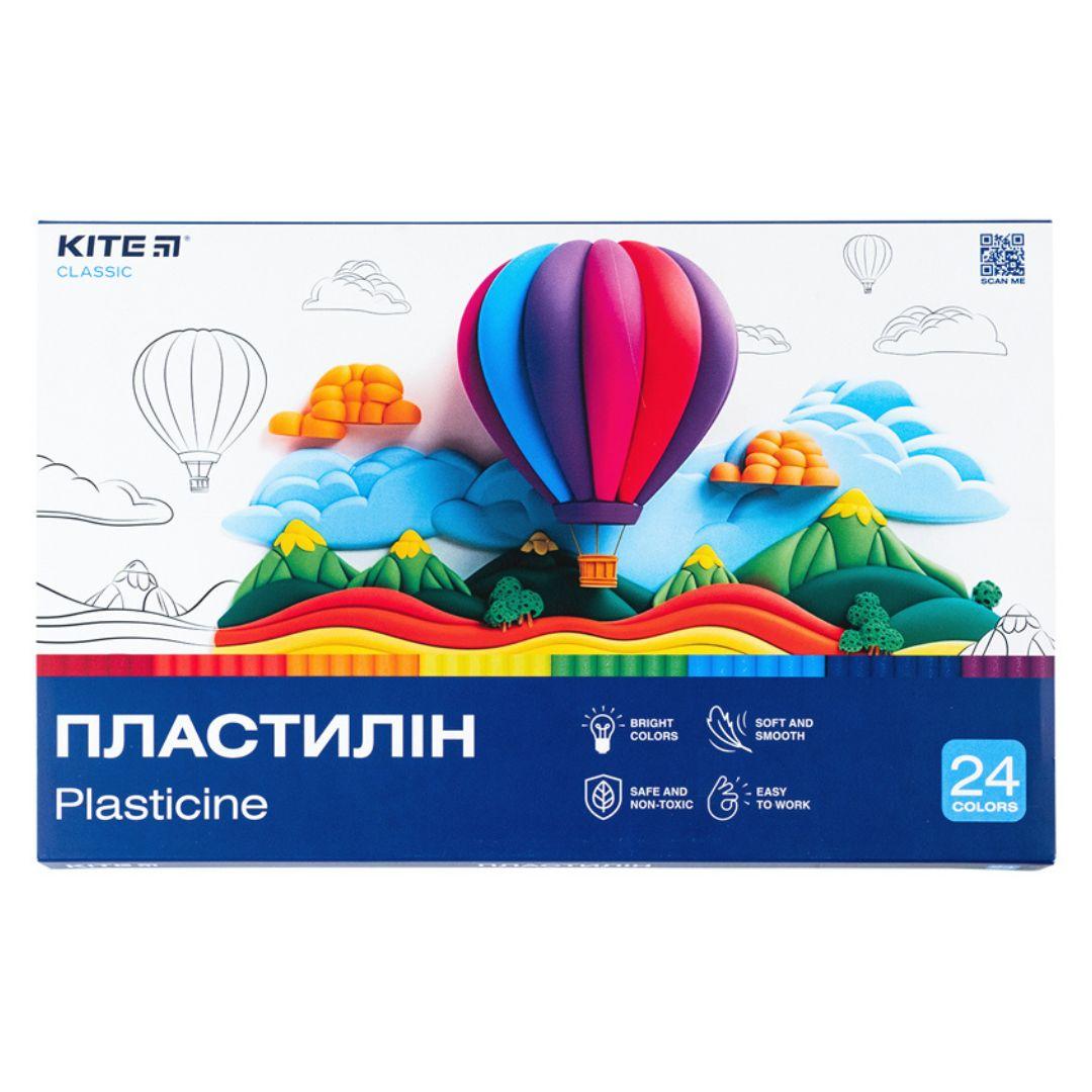 Пластилін дитячий 24кол. 480гр. Kite Classic 089