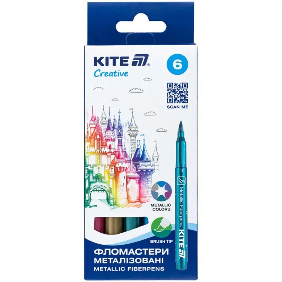 Набір фломастерів 6шт. Металізовані Creative KITE. 1149