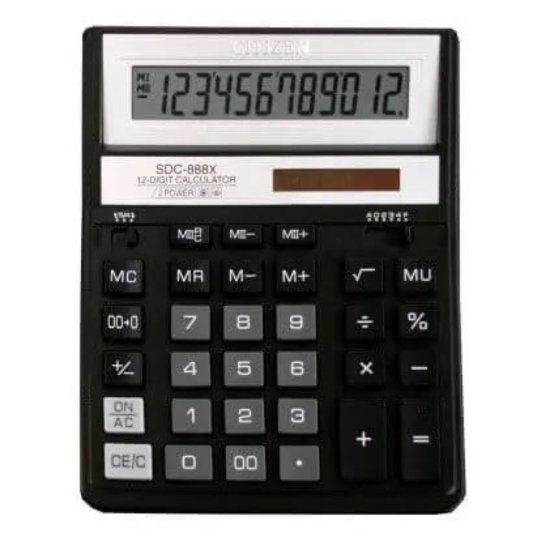 Калькулятор Citizen SDC-888 (12разр. 2 пит.) 888