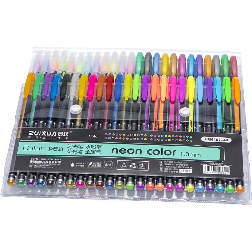 Набір гелевих ручок 48 кольорів. Neon Color. КТ 6107-48