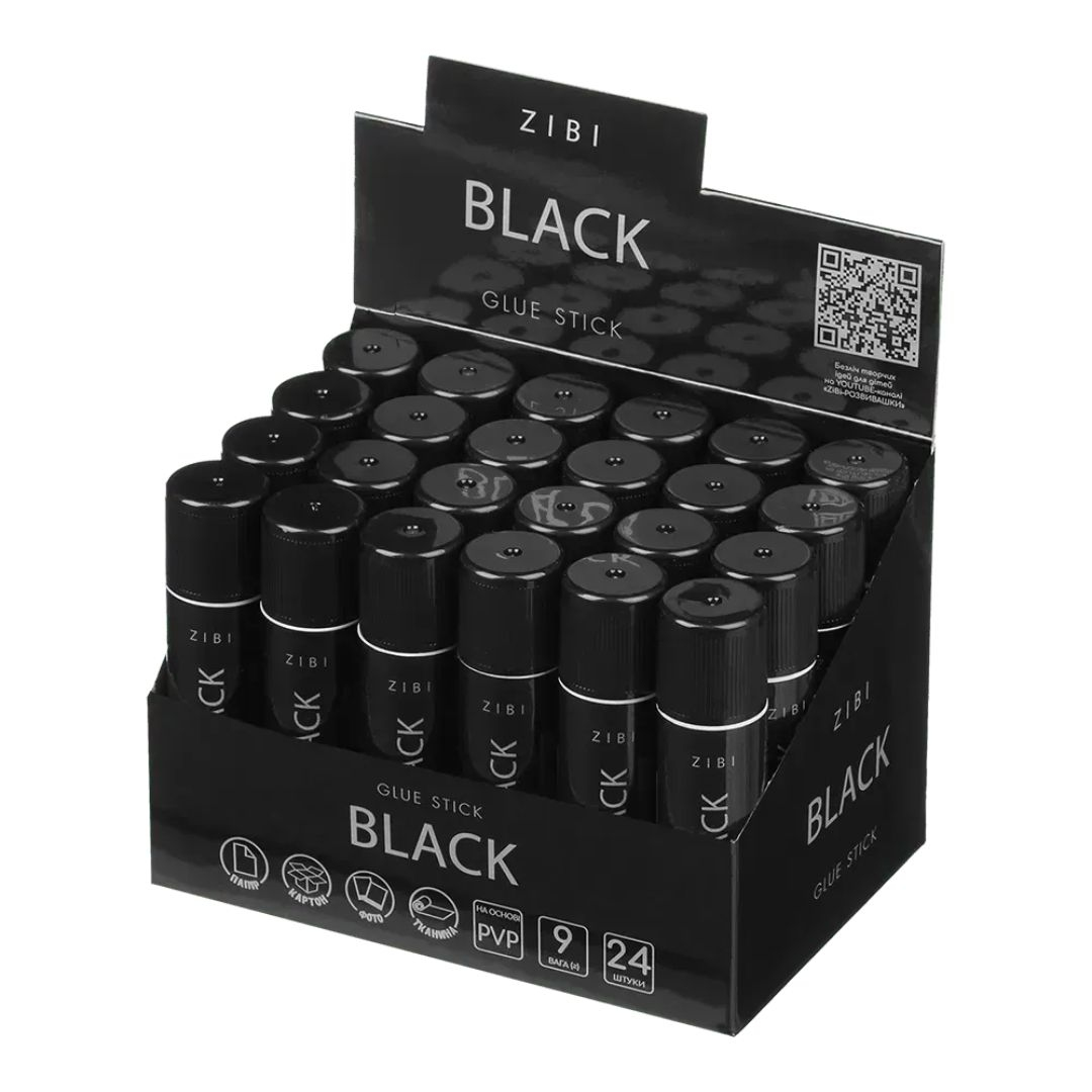 Клей-олівець 9г. BLACK. ZIBI 6305