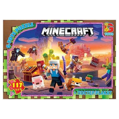 Пазл на 117 елем. + постер. Minecraft.  G-toys 804