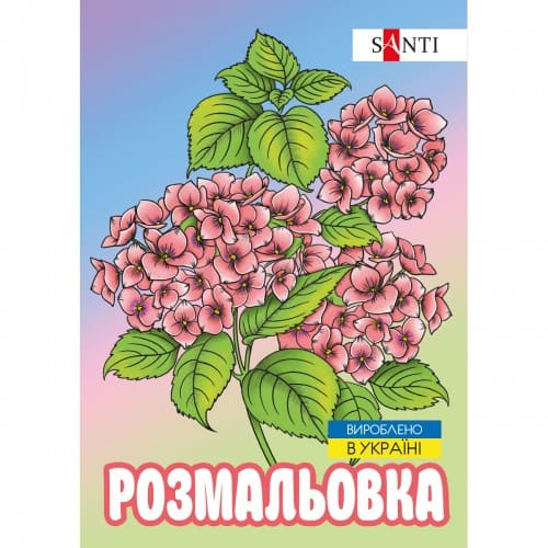 Розмальовка-антистрес А4. Флористика. 12 стор. Santi 743058