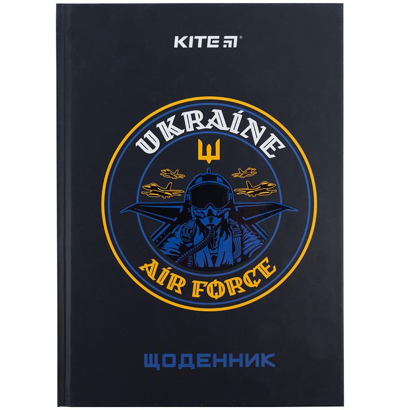 Щоденик шкільний тверда обкладинка. Ukraine AIR  FORCE. Kite. 24-262-2