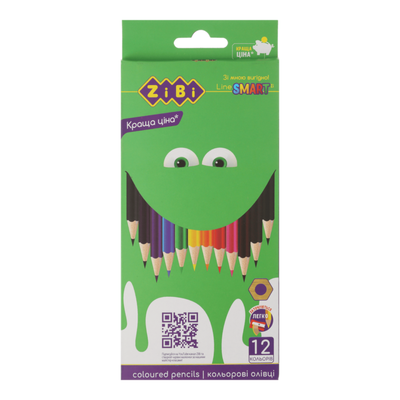 Олівці кольорові. 12кол. KIDS Line. дуже мякі. ZIBI 2424
