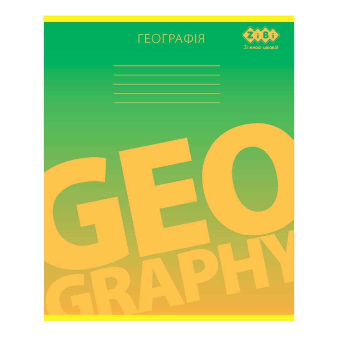 Зошит А5. 48 аркушів. Клітинка. Географія. Предметний. GRADIENT. Zibi 1702-04
