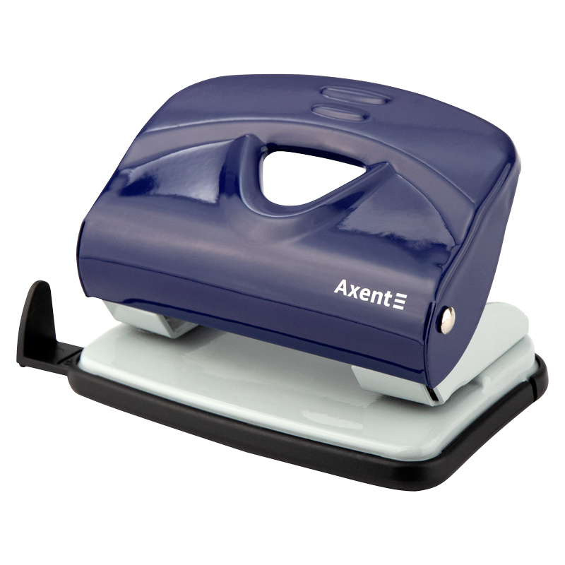 Діркопробивач на 20арк. металевий з форматиром. синій. Axent 3930-01