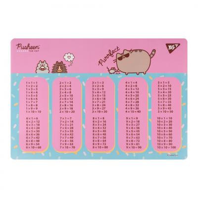 Килимок- підложка для дитячої творчості. Pusheen. табличка множення 492256